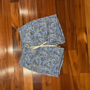 J. Crew Blue Paisley Athletic Shorts